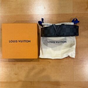 Louis Vuitton Checkered Black Belt